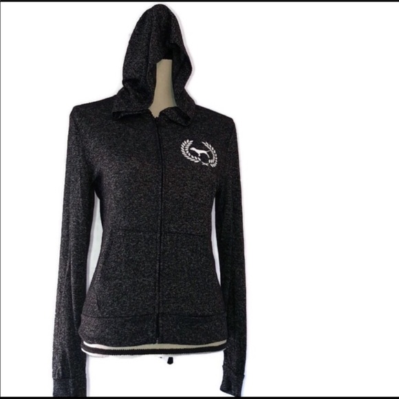 ISO!VS PINK Hoodie Zip Marble with Bling Back Logo - Picture 2 of 5